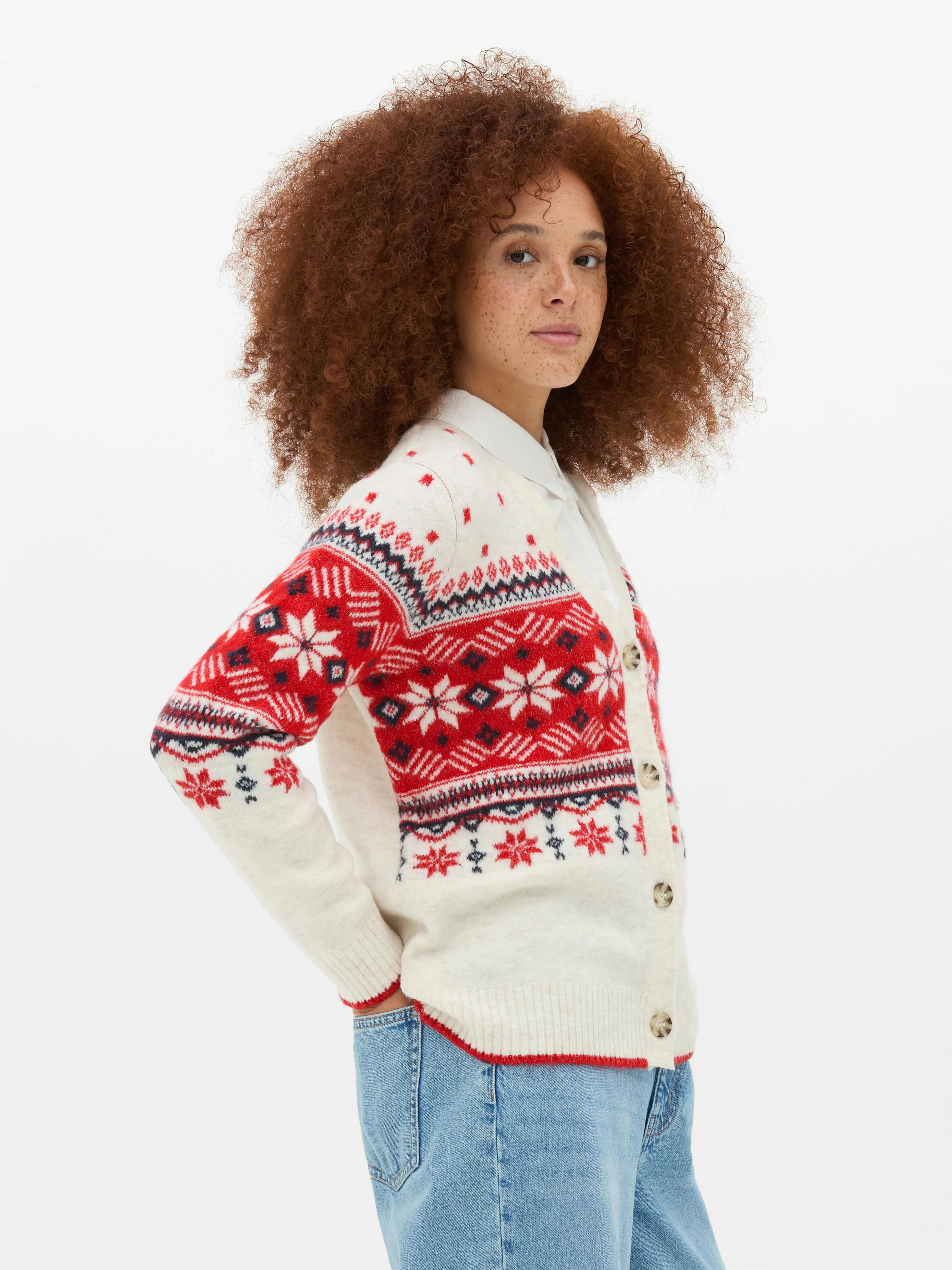 Cardigan da donna Fair Isle coordinato famiglia