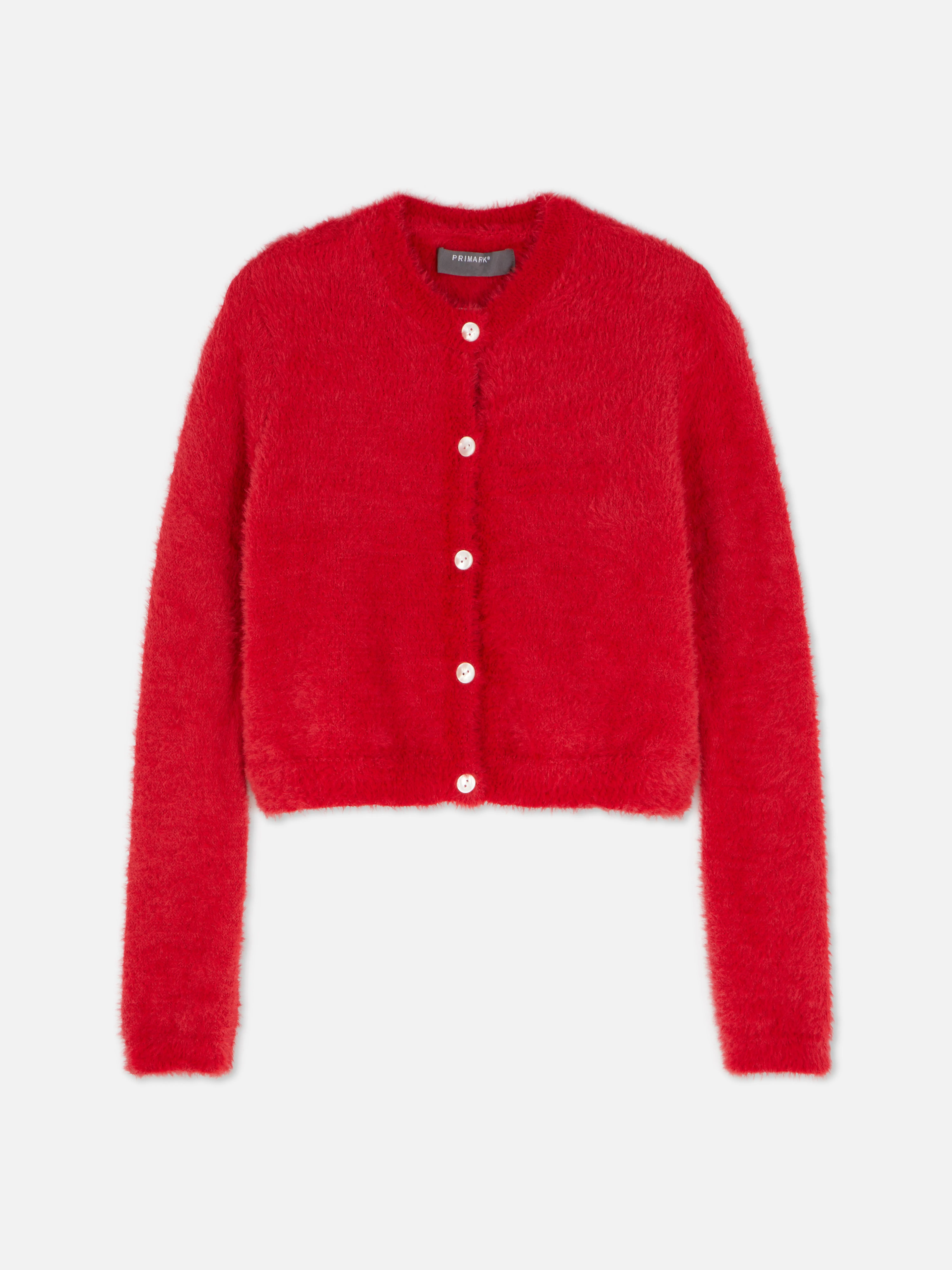 Cardigan girocollo soffice