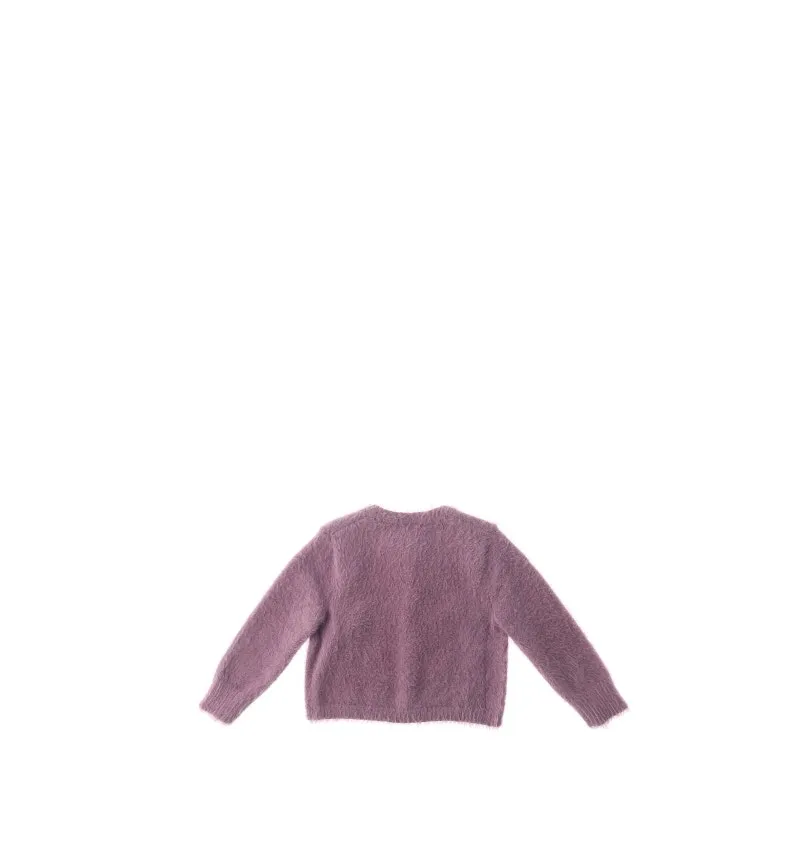 Cardigan tessuto peluche