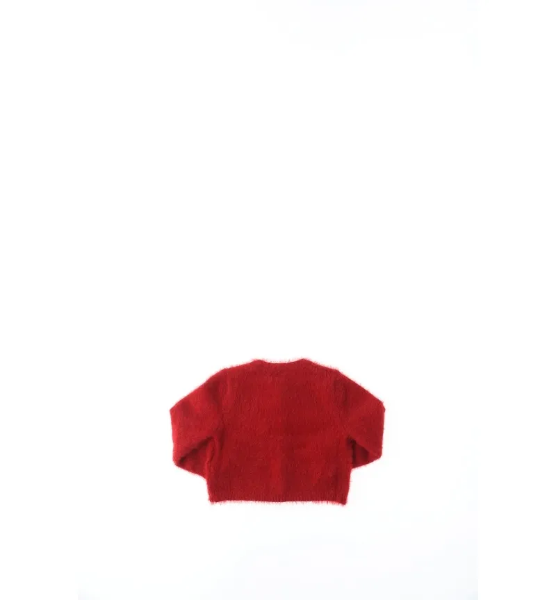 Cardigan tessuto peluches