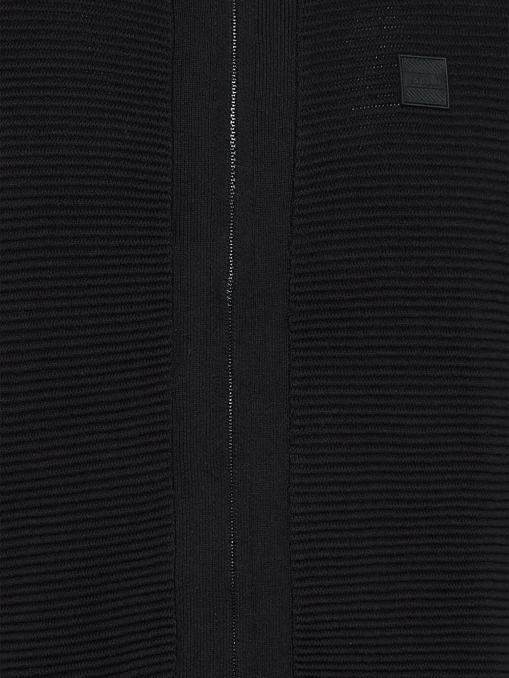 Cardigan uomo nero zip davanti