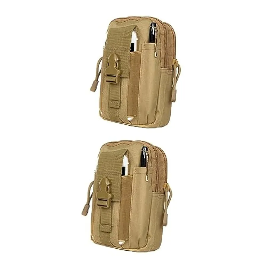 CLISPEED 2 Pz Borsello Cintura Marsupio Tattico Borsa Da Caccia Borsa Da Campeggio Marsupio Molle Scatola Portafogli Viaggiare 2