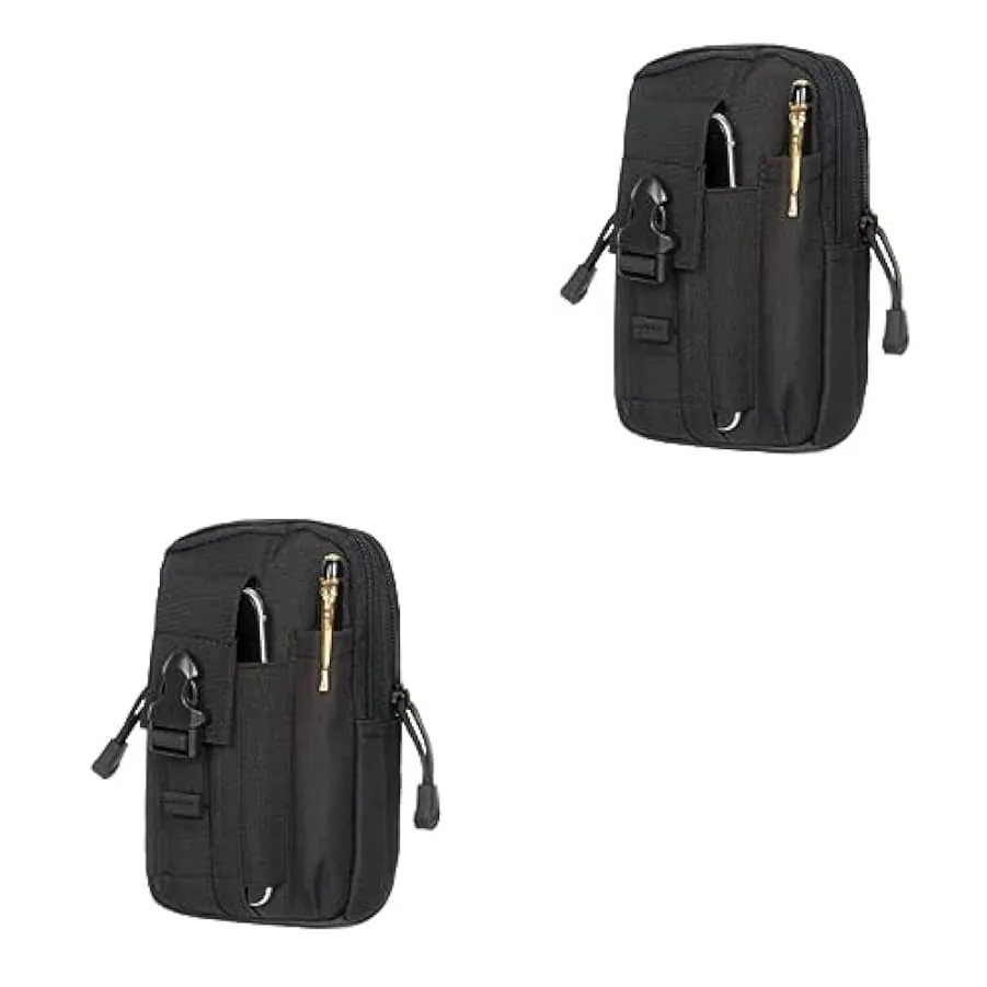 CLISPEED 2 Pz Borsello Cintura Marsupio Tattico Borsa Da Caccia Borsa Da Campeggio Marsupio Molle Scatola Portafogli Viaggiare 2