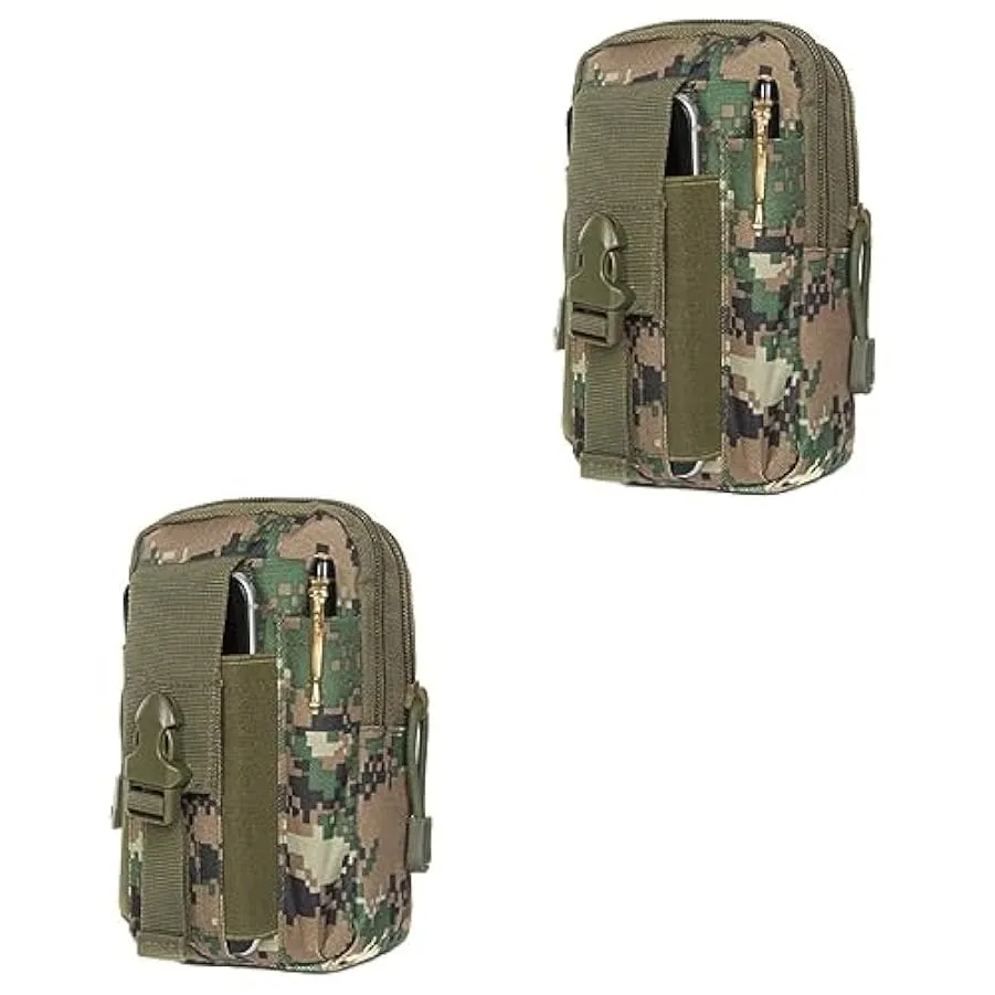 CLISPEED 2 Pz Borsello Cintura Marsupio Tattico Borsa Da Caccia Borsa Da Campeggio Marsupio Molle Scatola Portafogli Viaggiare 2
