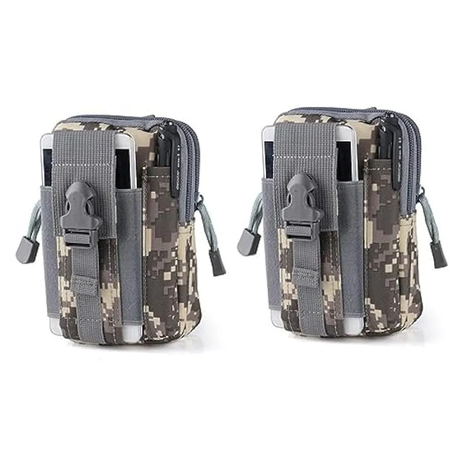 CLISPEED 2 Pz Borsello Cintura Marsupio Tattico Borsa Da Caccia Borsa Da Campeggio Marsupio Molle Scatola Portafogli Viaggiare 2