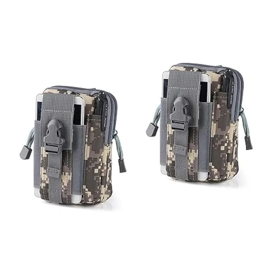 CLISPEED 2 Pz Borsello Cintura Marsupio Tattico Borsa Da Caccia Borsa Da Campeggio Marsupio Molle Scatola Portafogli Viaggiare 2