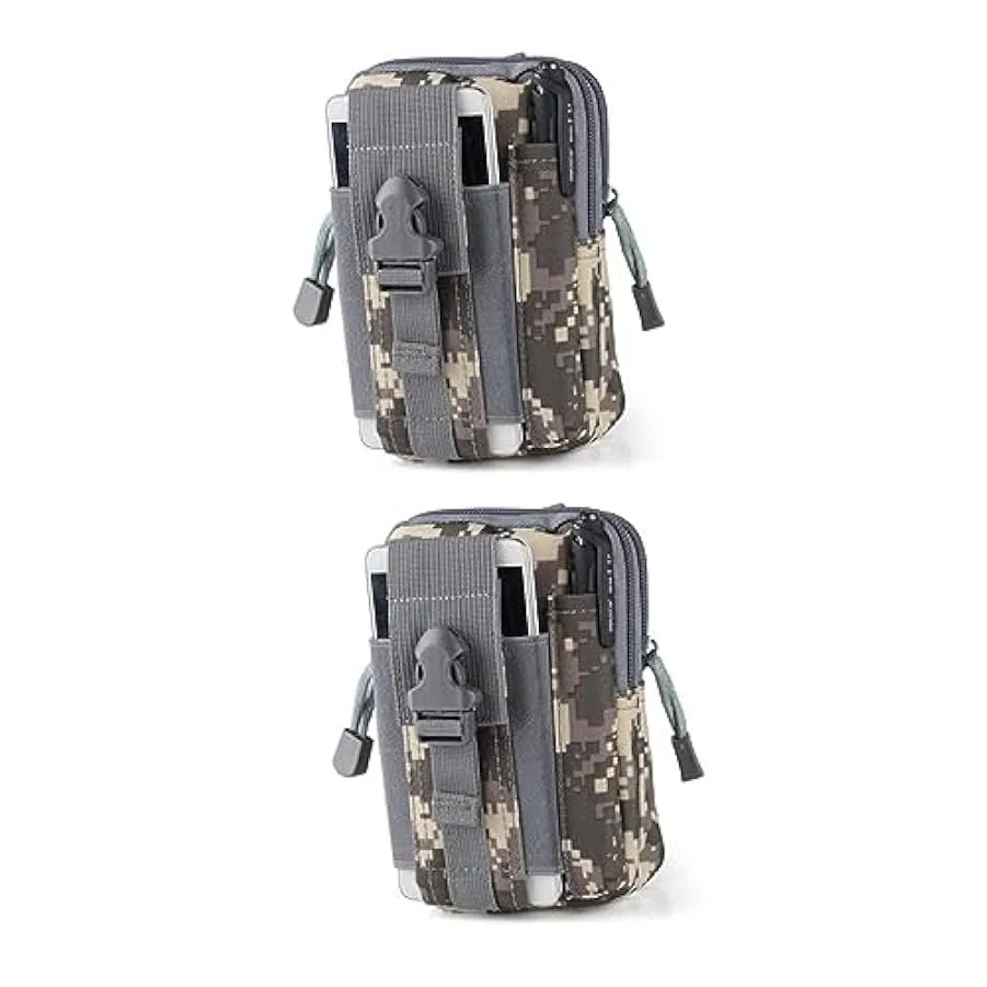 CLISPEED 2 Pz Borsello Cintura Marsupio Tattico Borsa Da Caccia Borsa Da Campeggio Marsupio Molle Scatola Portafogli Viaggiare 2