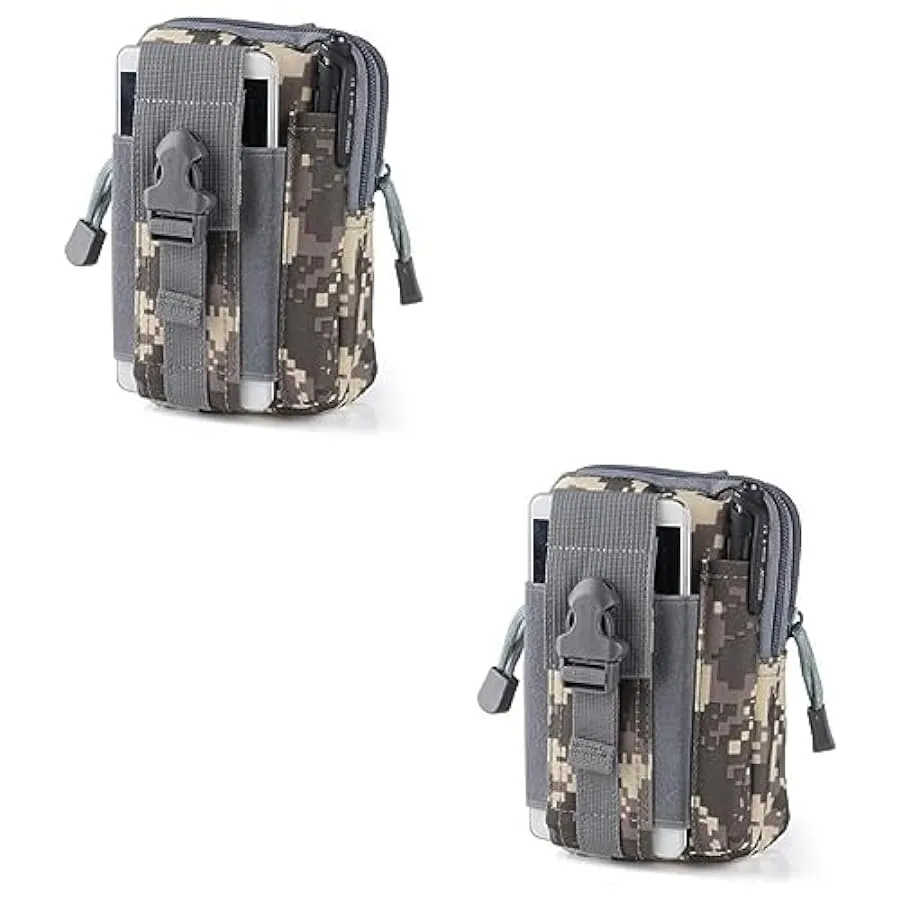 CLISPEED 2 Pz Borsello Cintura Marsupio Tattico Borsa Da Caccia Borsa Da Campeggio Marsupio Molle Scatola Portafogli Viaggiare 2