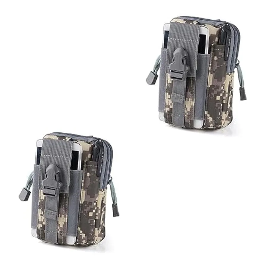 CLISPEED 2 Pz Borsello Cintura Marsupio Tattico Borsa Da Caccia Borsa Da Campeggio Marsupio Molle Scatola Portafogli Viaggiare 2