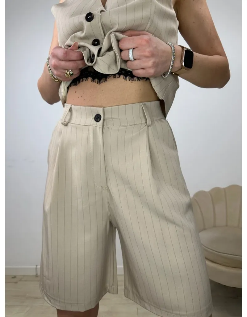 CO ORD SET CHICAGO BEIGE