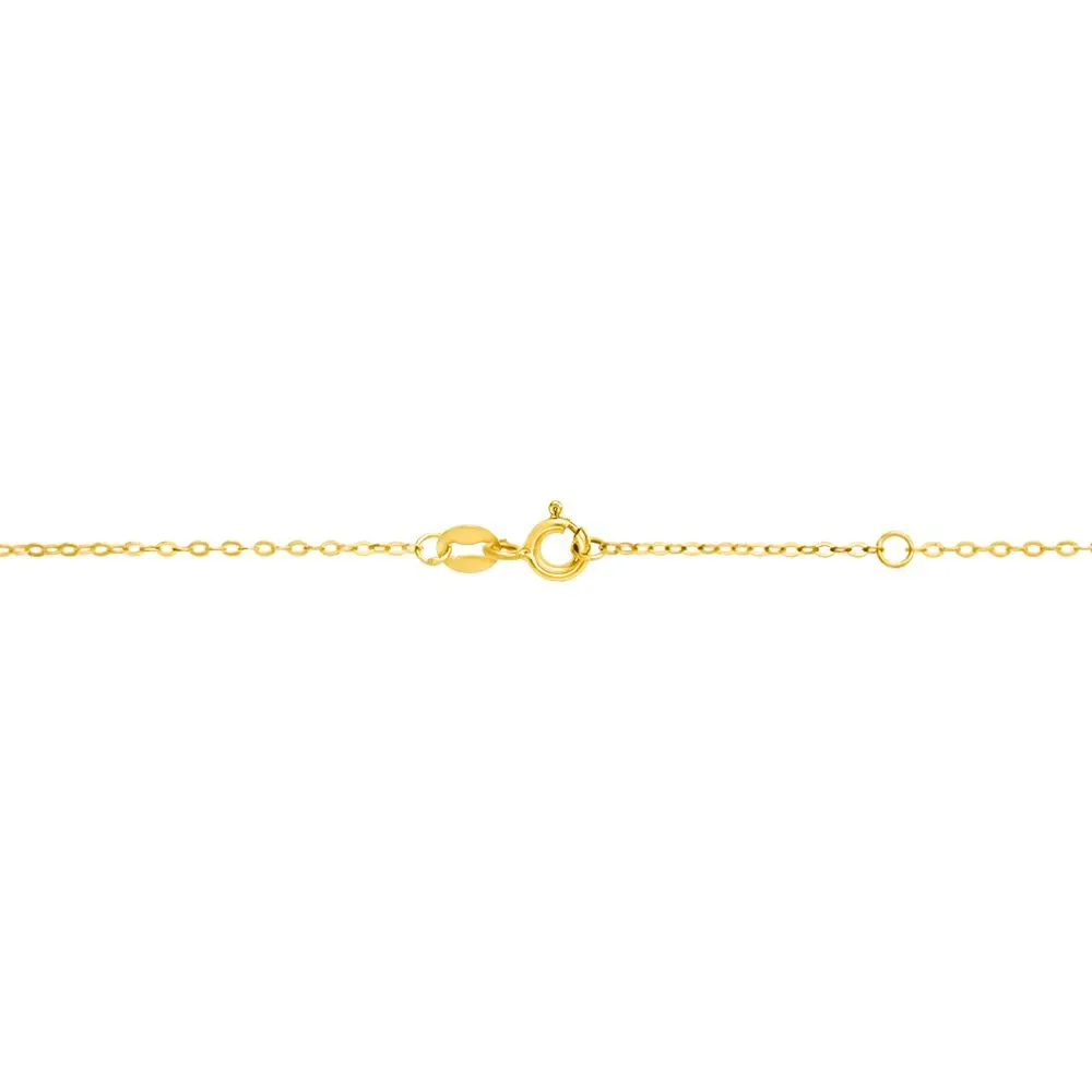 Collana Cuore Christelle Oro Giallo 375/1000 Cristallo Bianco 40 + 2 cm 1412333