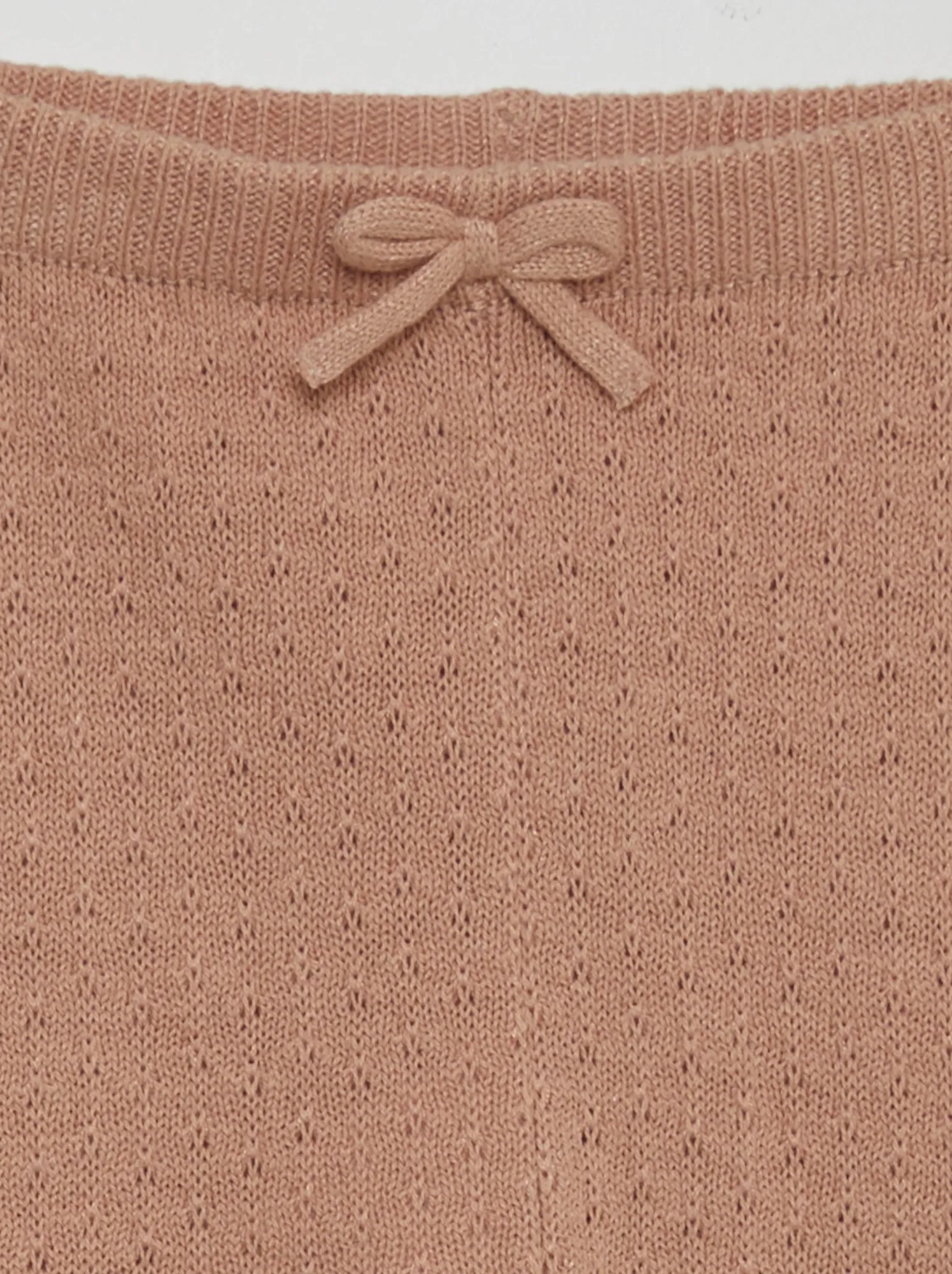 Completo leggings lavorati a maglia + calzini - ROSA