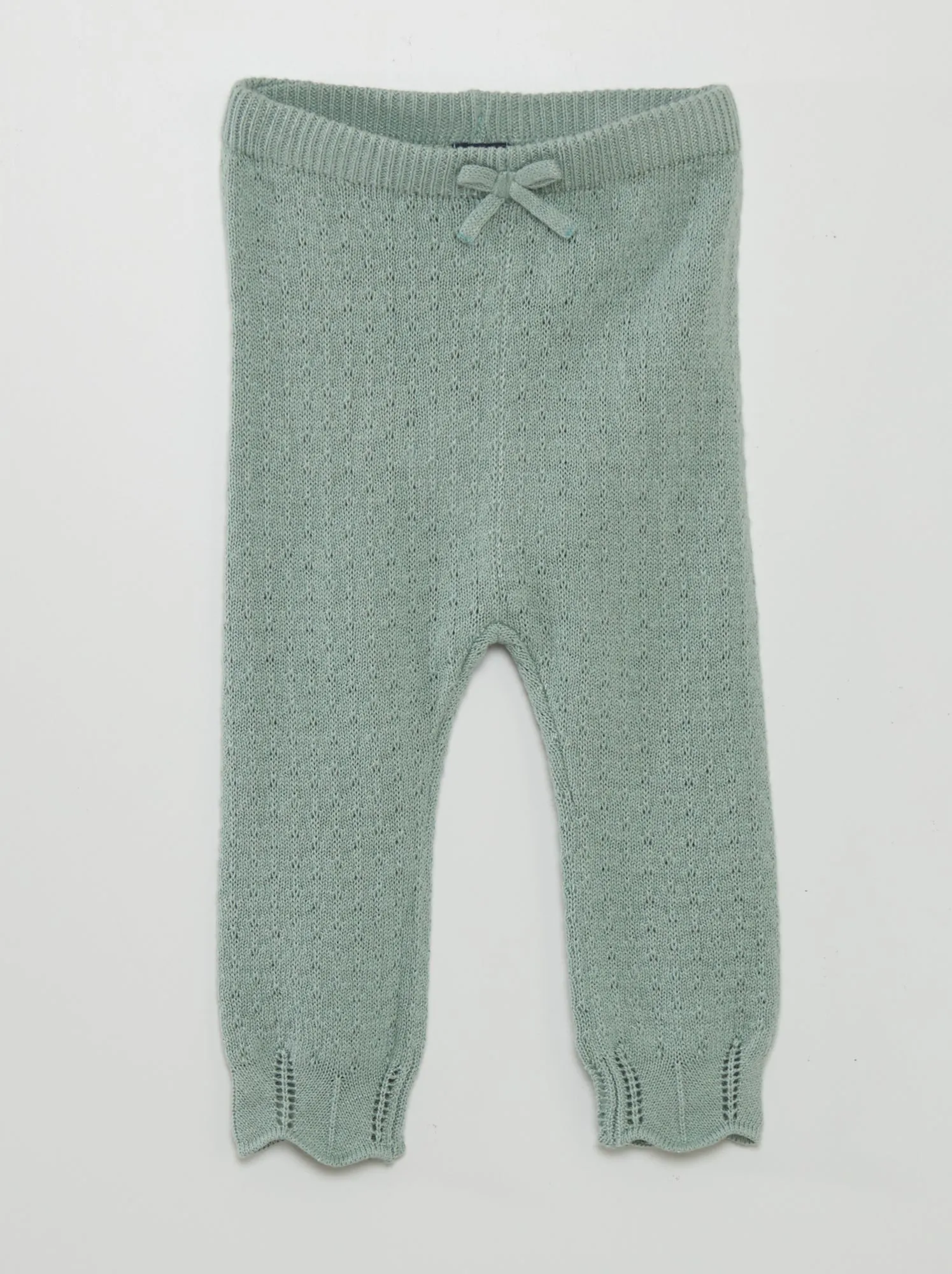 Completo leggings lavorati a maglia + calzini - VERDE