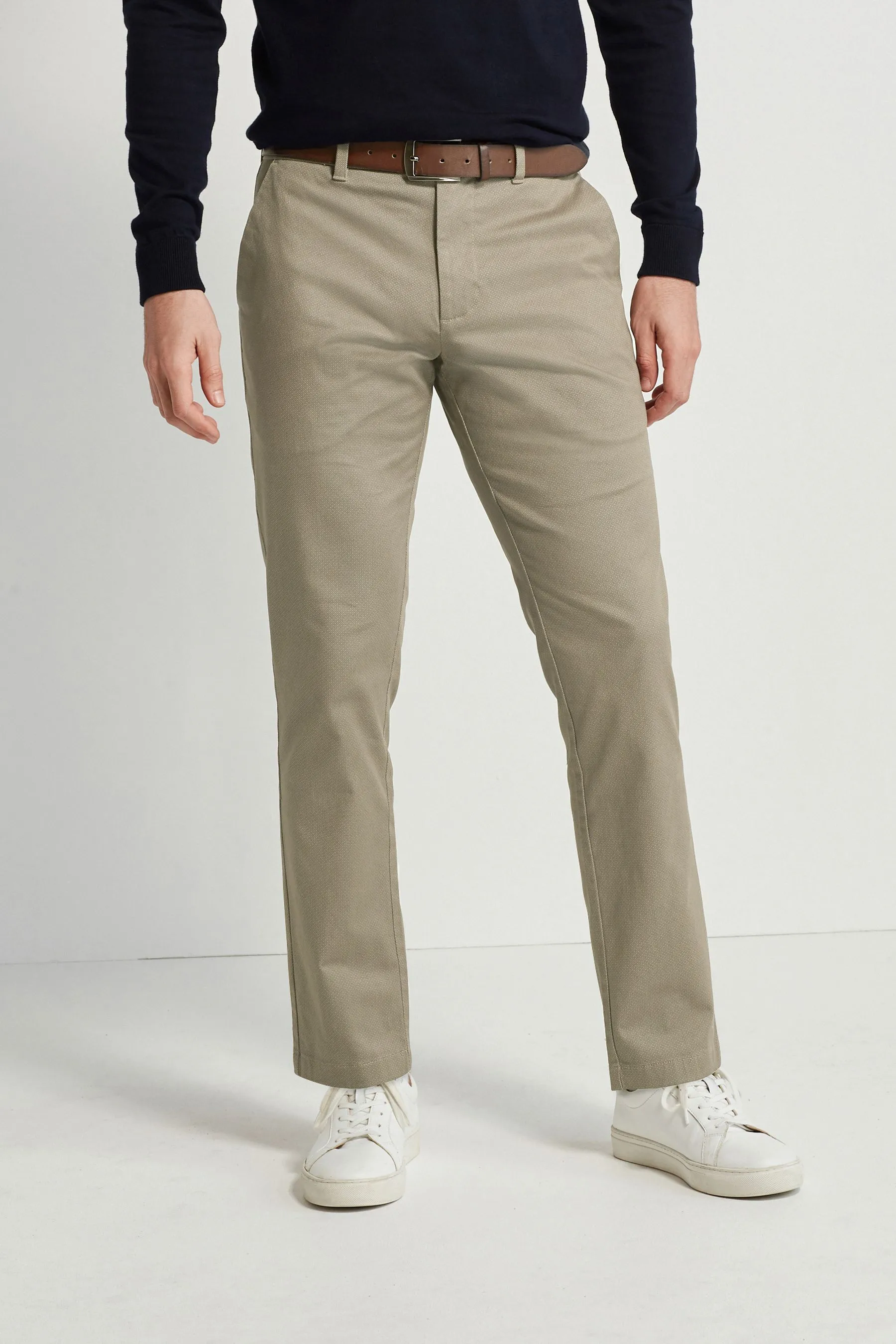 Con cintura - Pantaloni morbida chino stampata