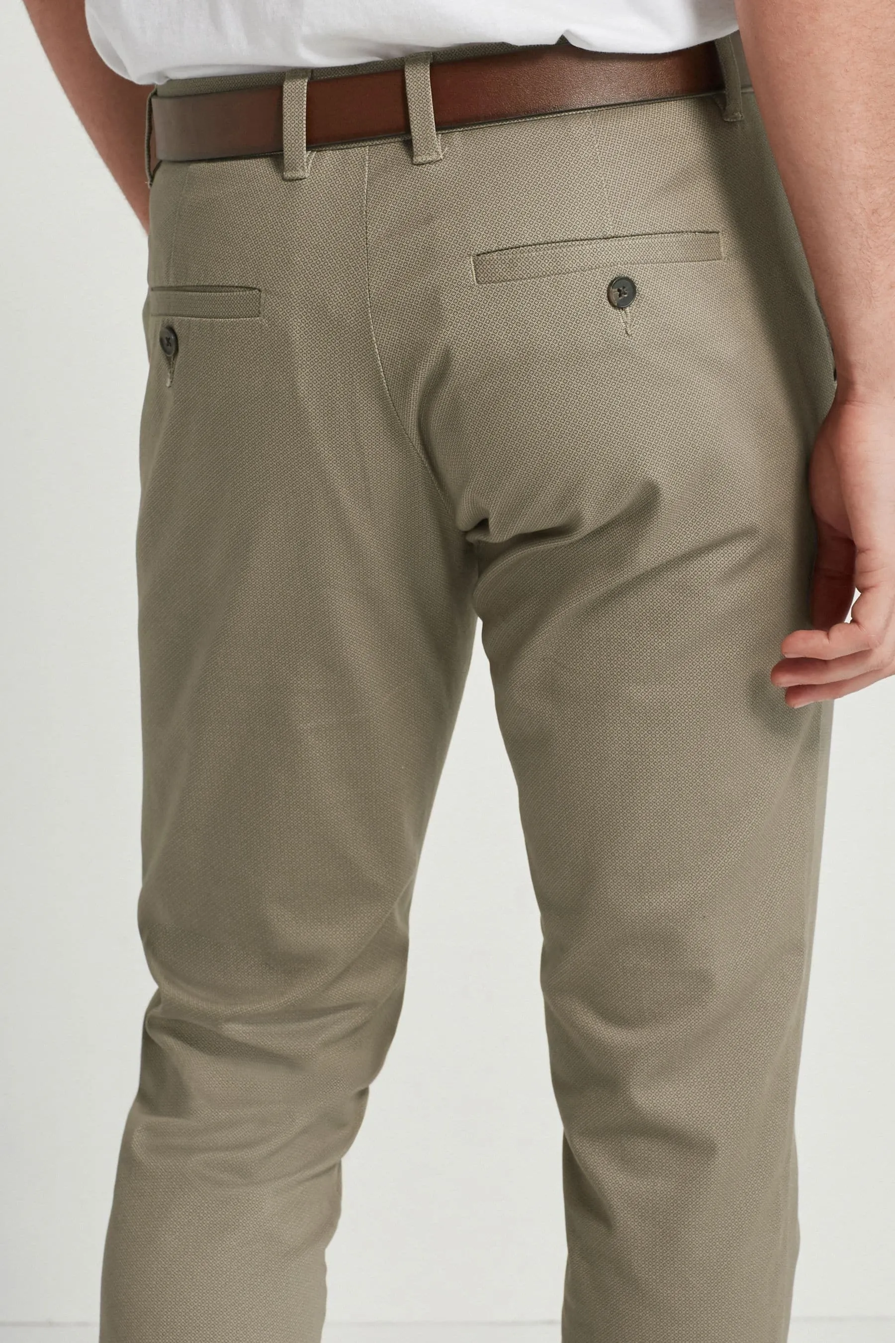 Con cintura - Pantaloni morbida chino stampata