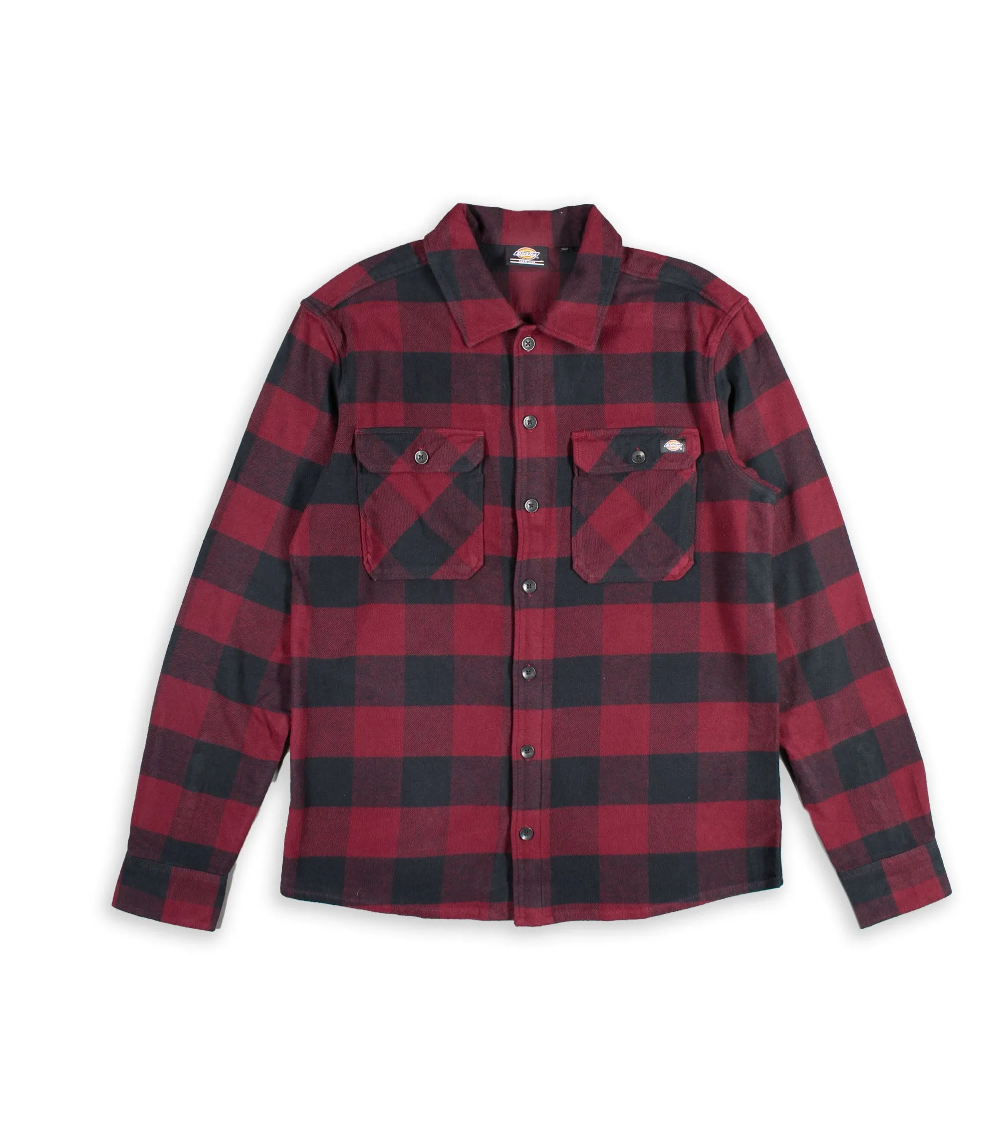 Dickies Camicia New Sacramento Scacchi Bordeau Uomo