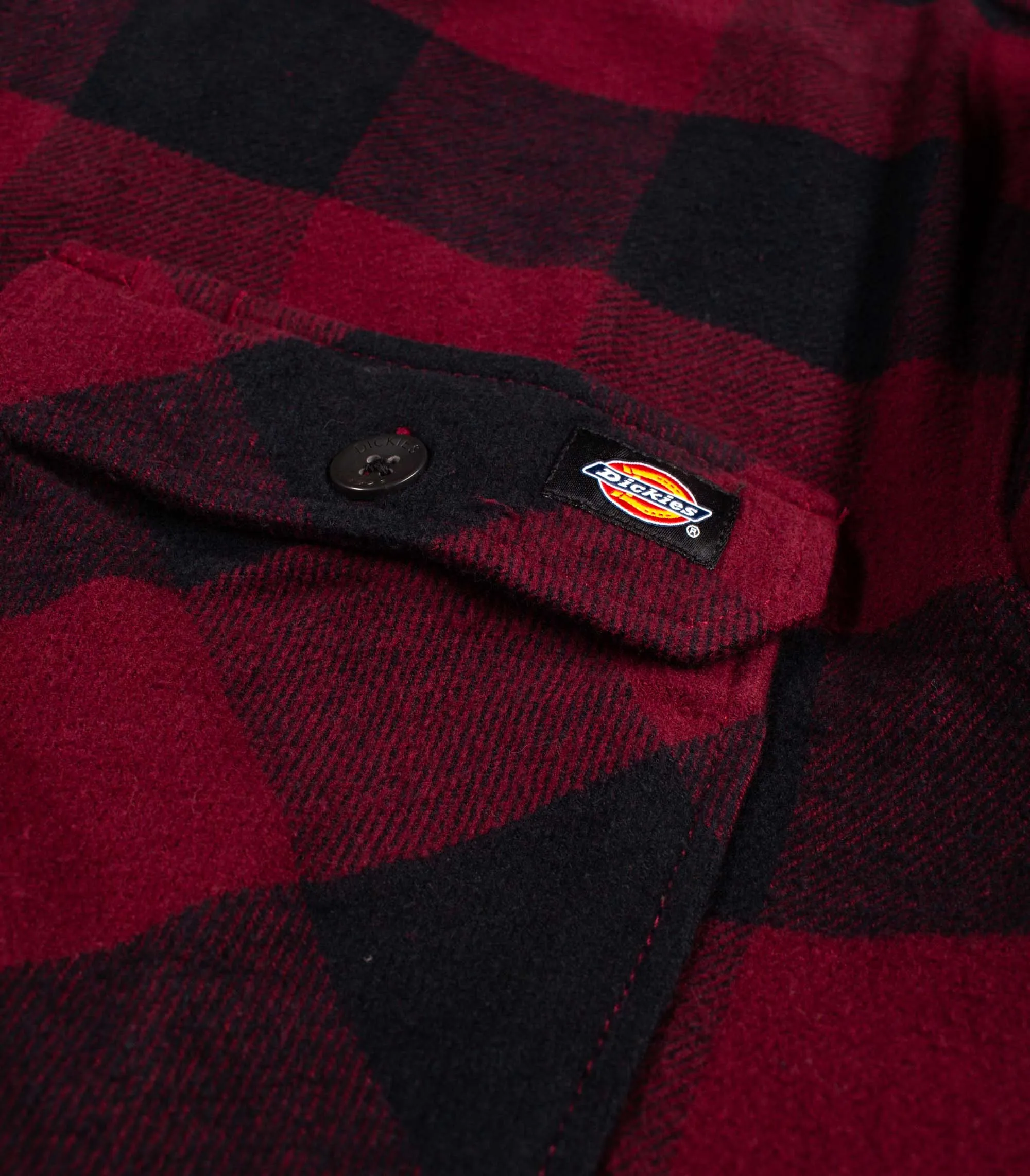 Dickies Camicia New Sacramento Scacchi Bordeau Uomo