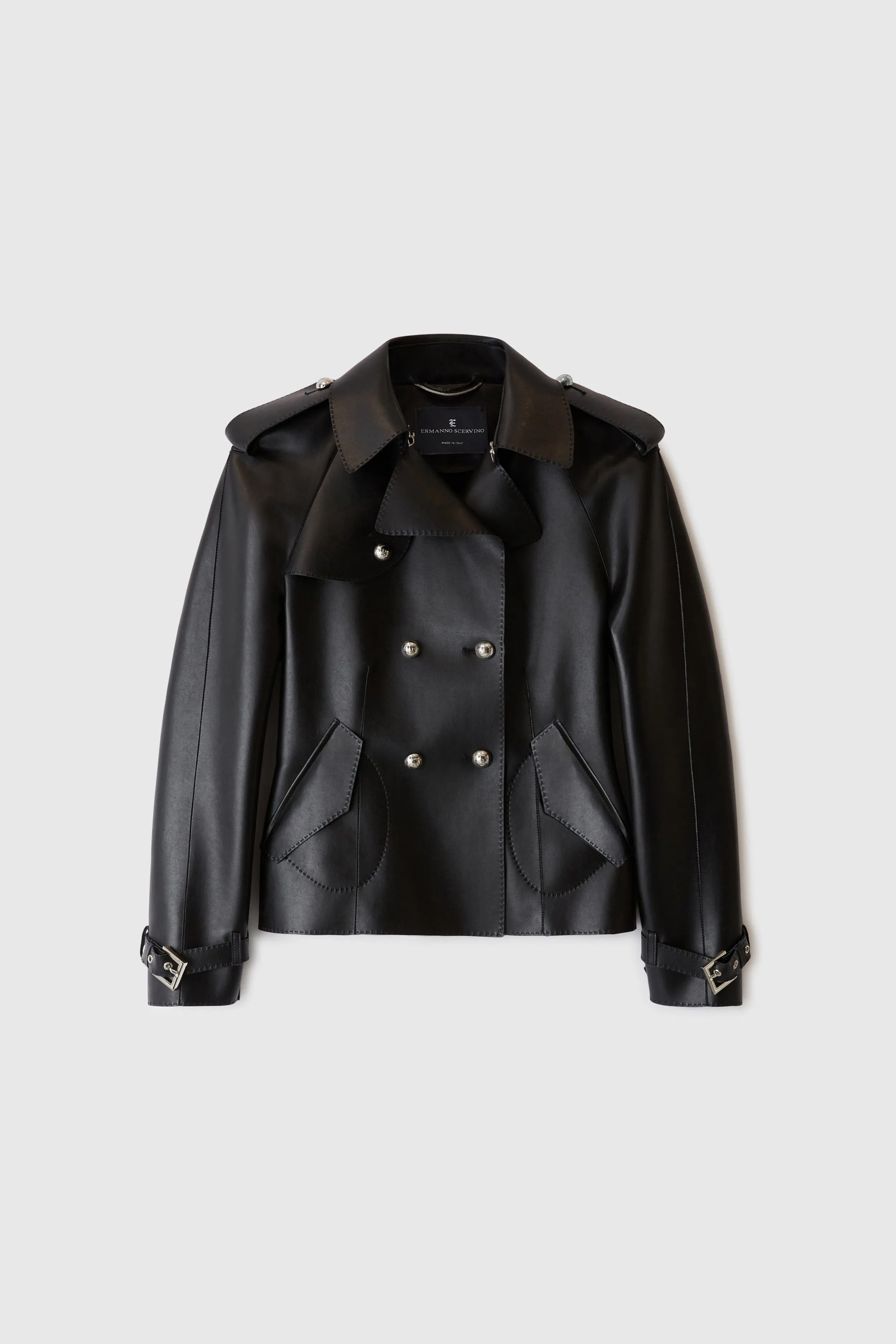 ERMANNO SCERVINO  Giacca in pelle nera