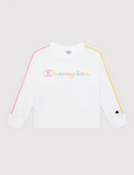 Felpa Bambina Champion 404345 WHT Bianco