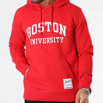 Felpa con cappuccio Boston Rosso Bianco