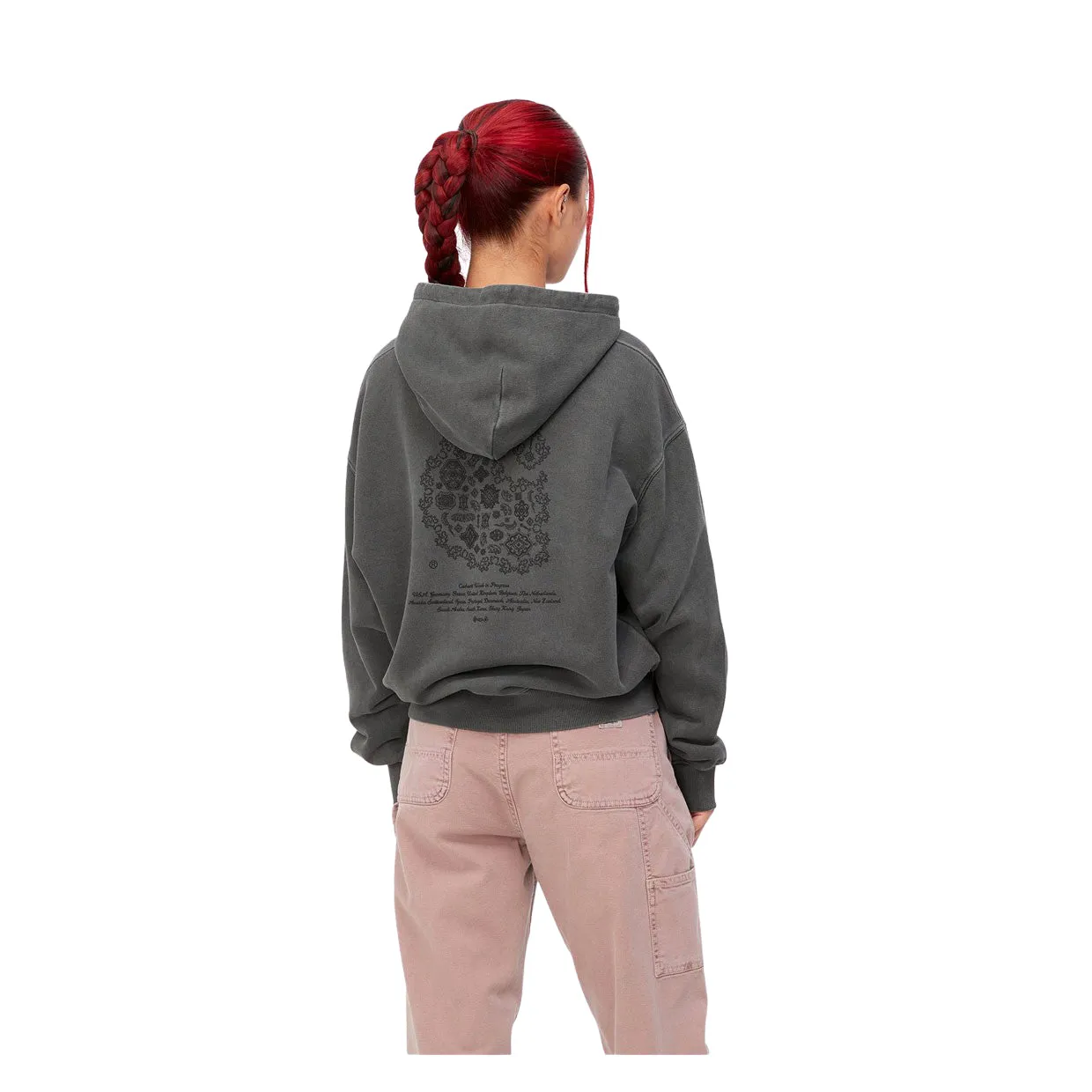 Felpa Donna Carhartt WIP W' Hooded Verse C Grigio