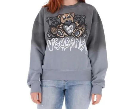 Felpa Donna Disclaimer 53221 Grigio