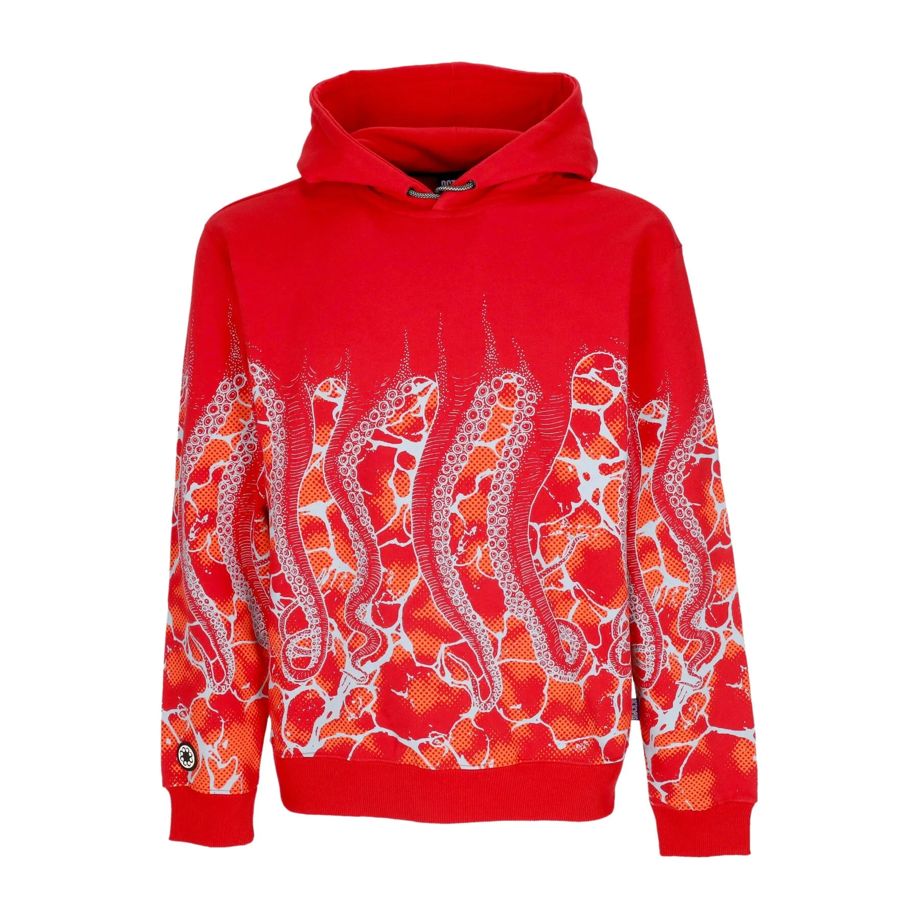 Felpa Leggera Cappuccio Uomo Marble Hoodie Red