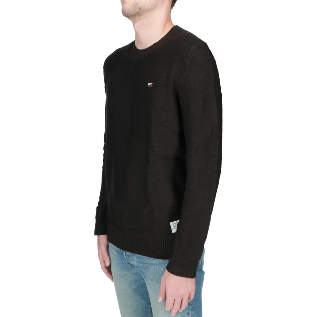 Felpa Tommy Hilfiger Jeans Uomo Reg Structured BDS BLACK