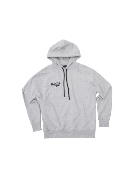 Felpa Uomo con Cappuccio DISCLAIMER Stampa Logo 51551 Grigio