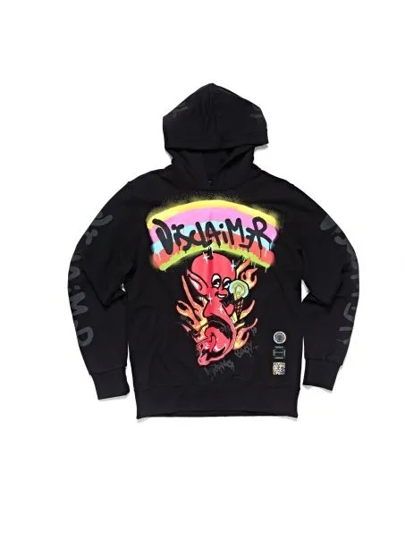 Felpa Uomo DISCLAIMER 50827 Nero