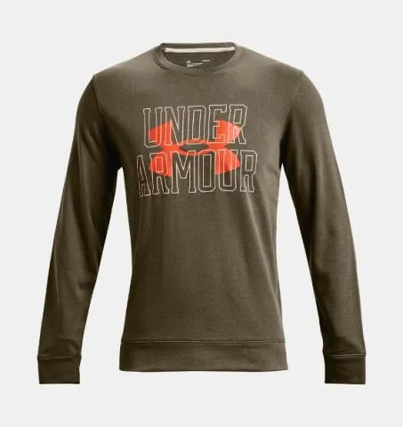 Felpa Uomo Under Armour UA Rival Terry Logo 1370391 361 Verde