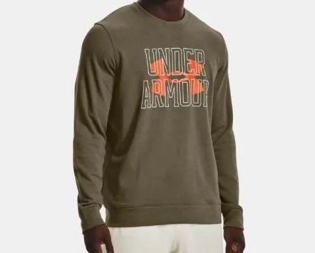 Felpa Uomo Under Armour UA Rival Terry Logo 1370391 361 Verde