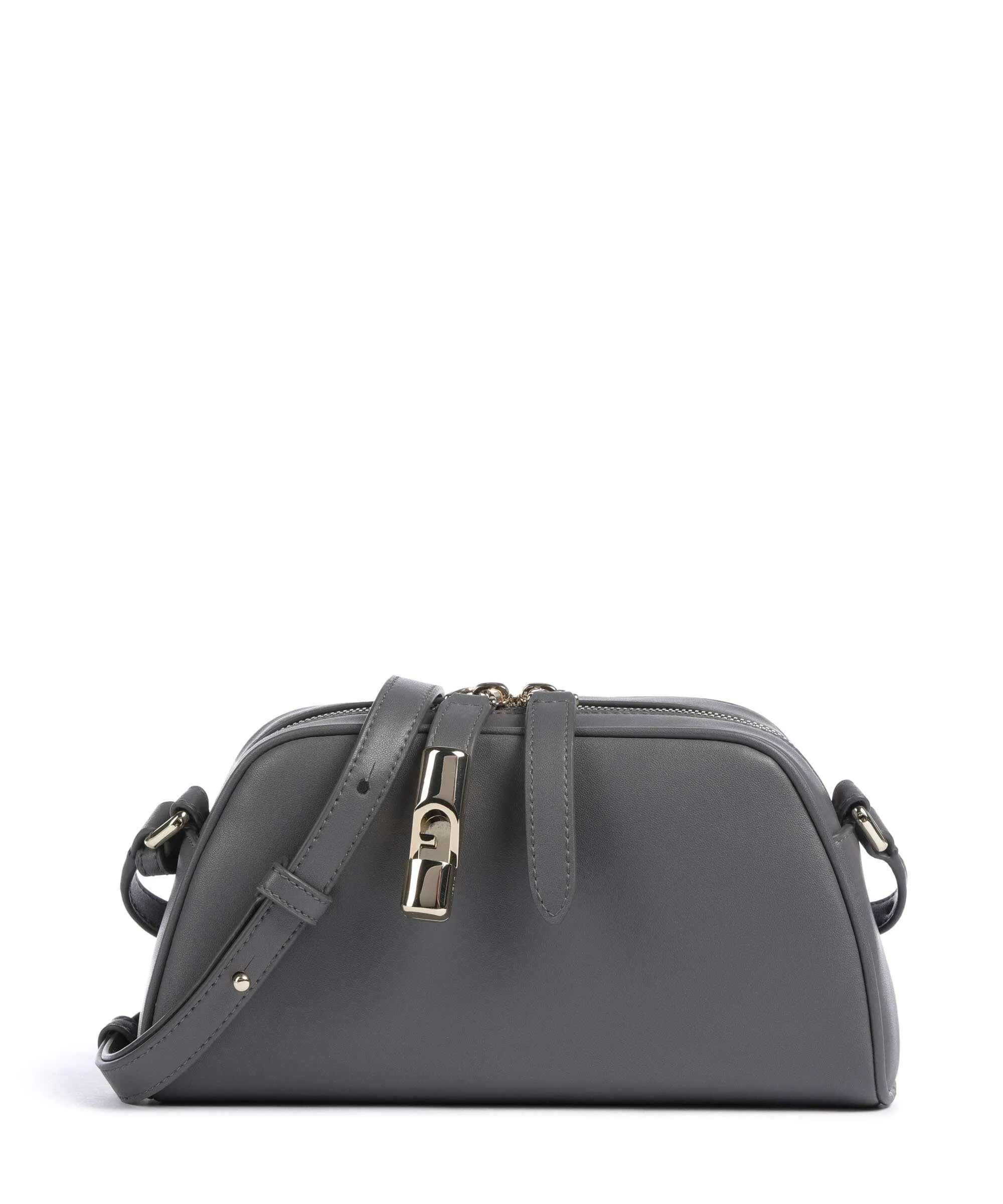  Furla Goccia S Borsa a tracolla pelle di vitello finemente grana grigio scuro  