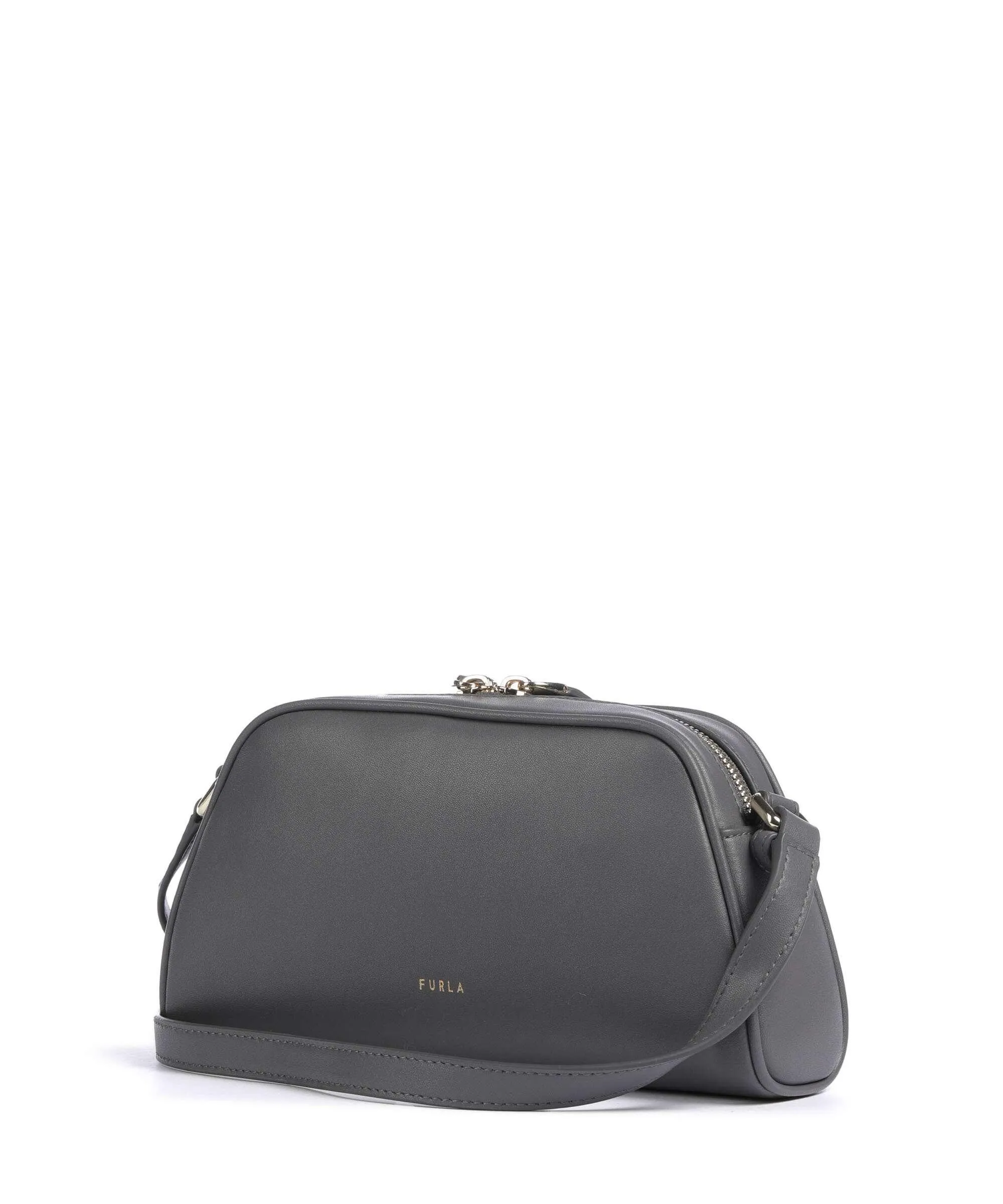  Furla Goccia S Borsa a tracolla pelle di vitello finemente grana grigio scuro  
