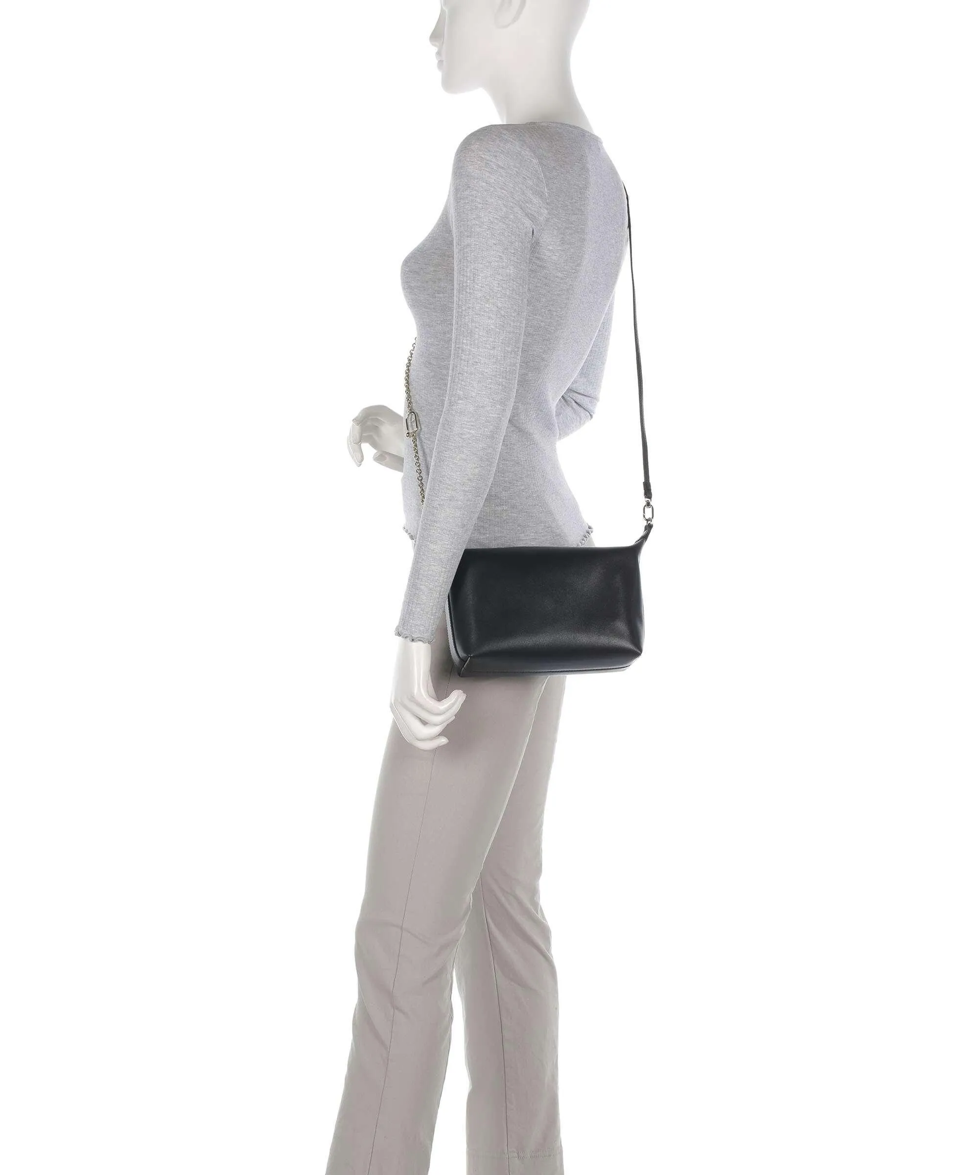  Furla Nuvola Mini Borsa a tracolla nappa pelle nero  