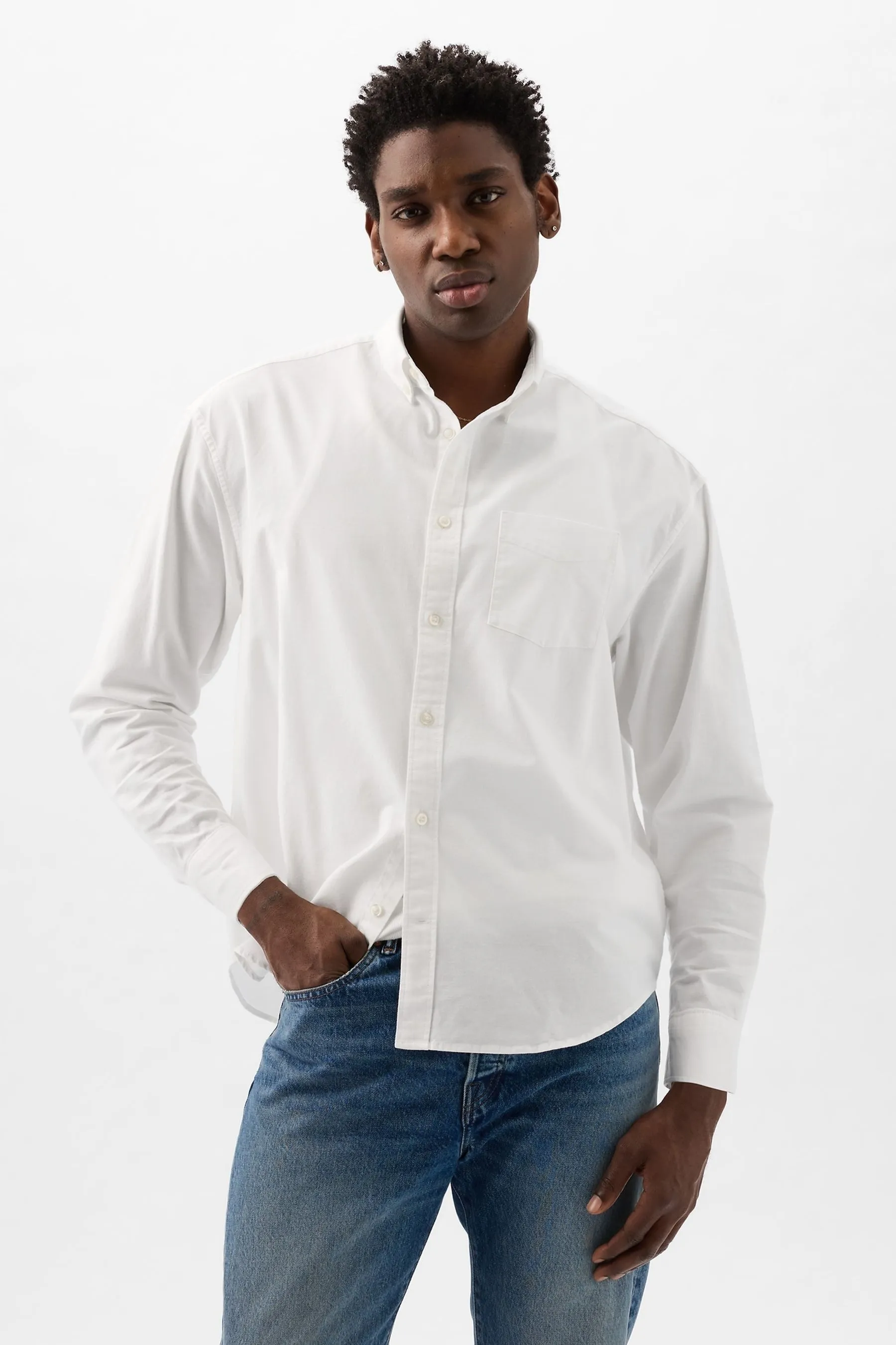 Gap Manica lunga - Camicia da Oxford oversize    
