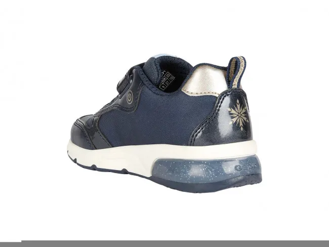 GEOX SCARPE CON LUCI SNEAKERS BAMBINA JUNIOR INVERNO J268VD 0ANAJ C4256  SPACECLUB GIRL BLU NAVY - PLATINO