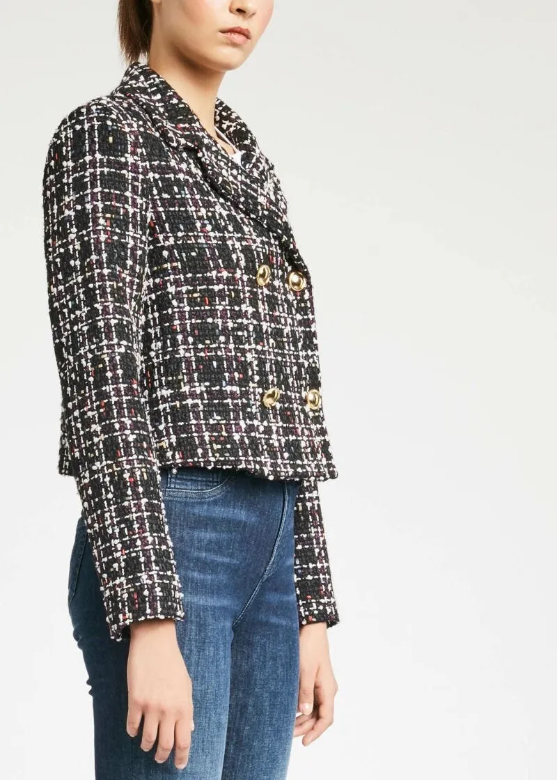 Giacca boxy in bouclé