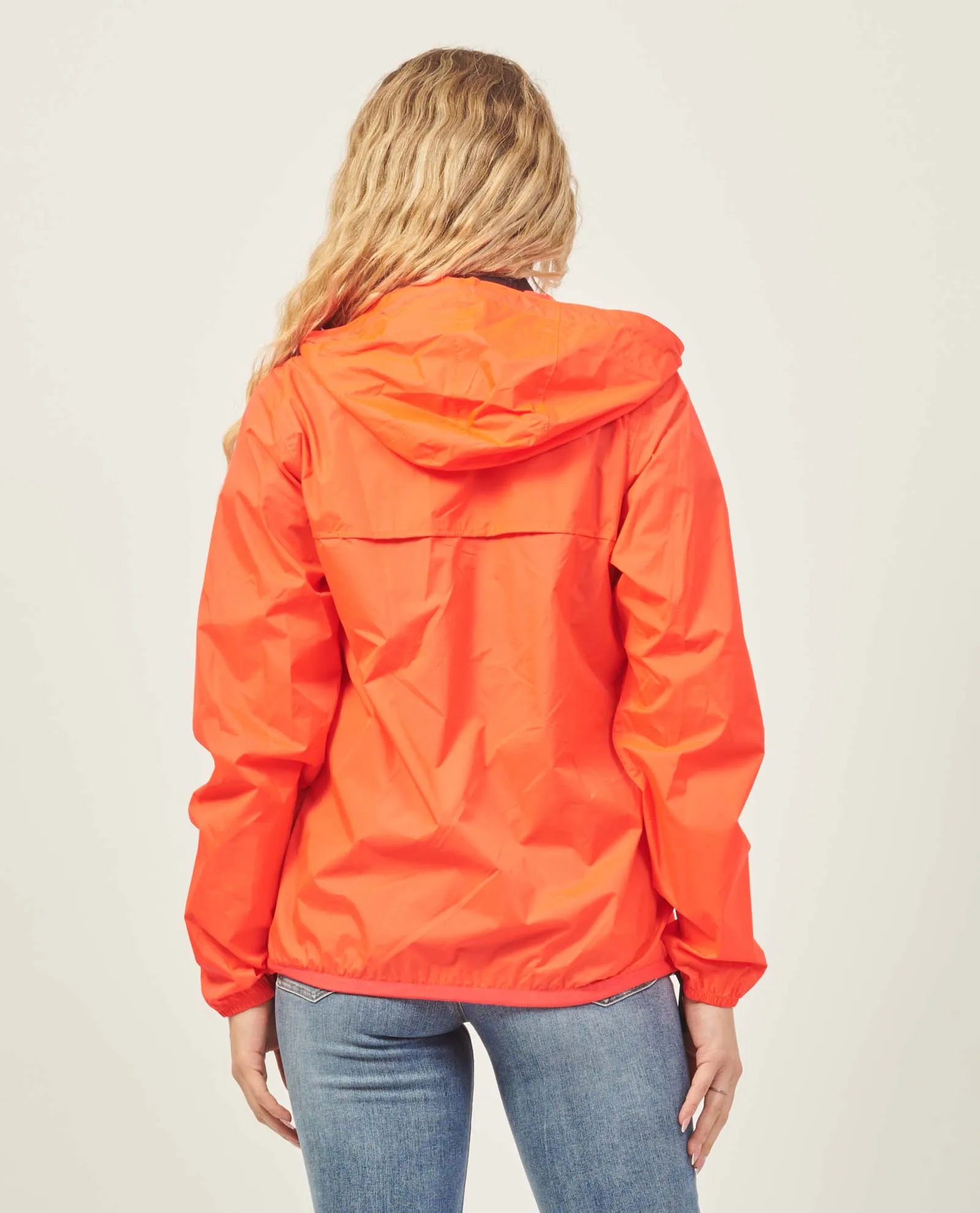 Giacca corta K-way Claude impermeabile con cappuccio e logo