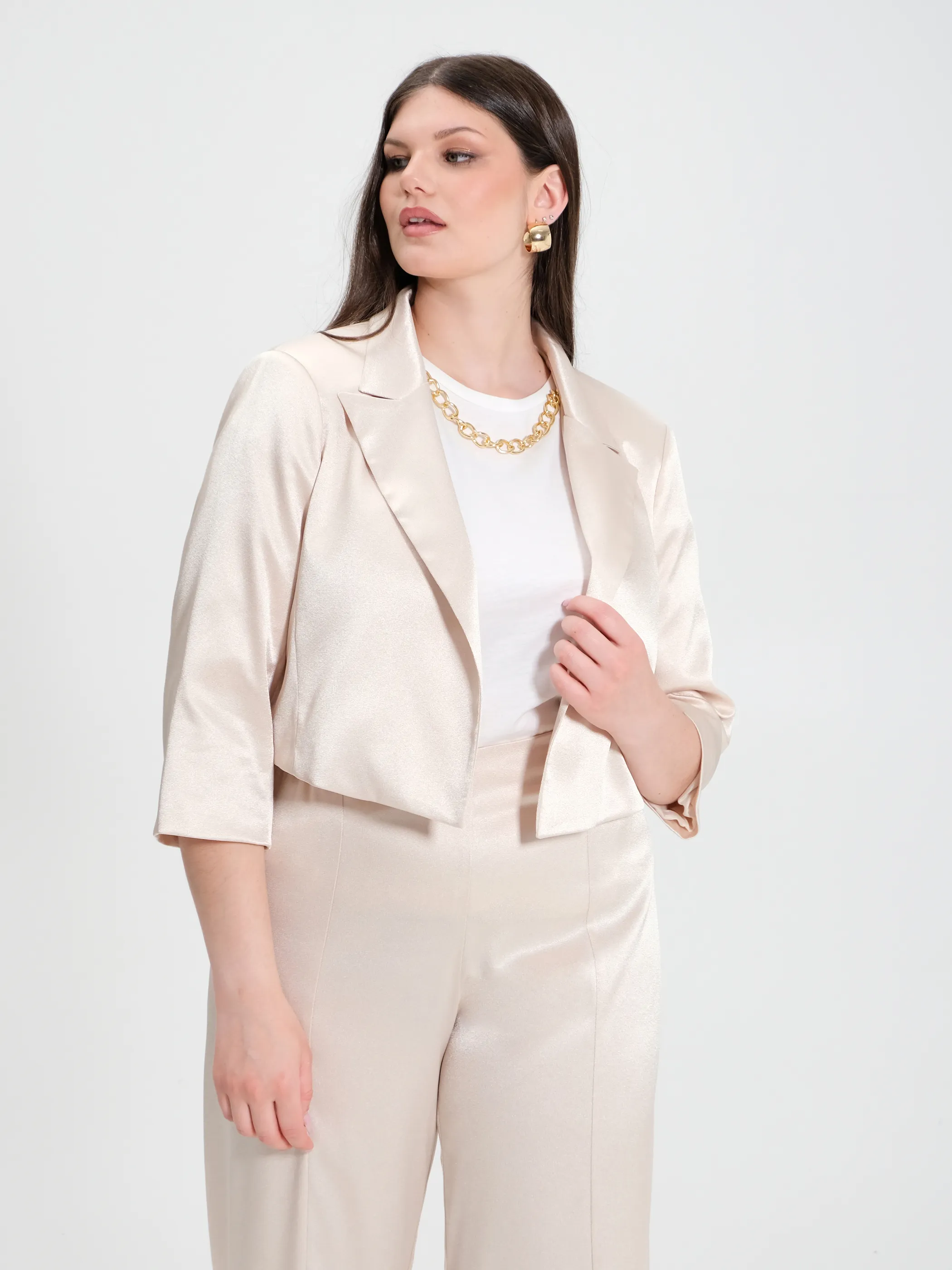      Giacca Curvy in Envers Satin     