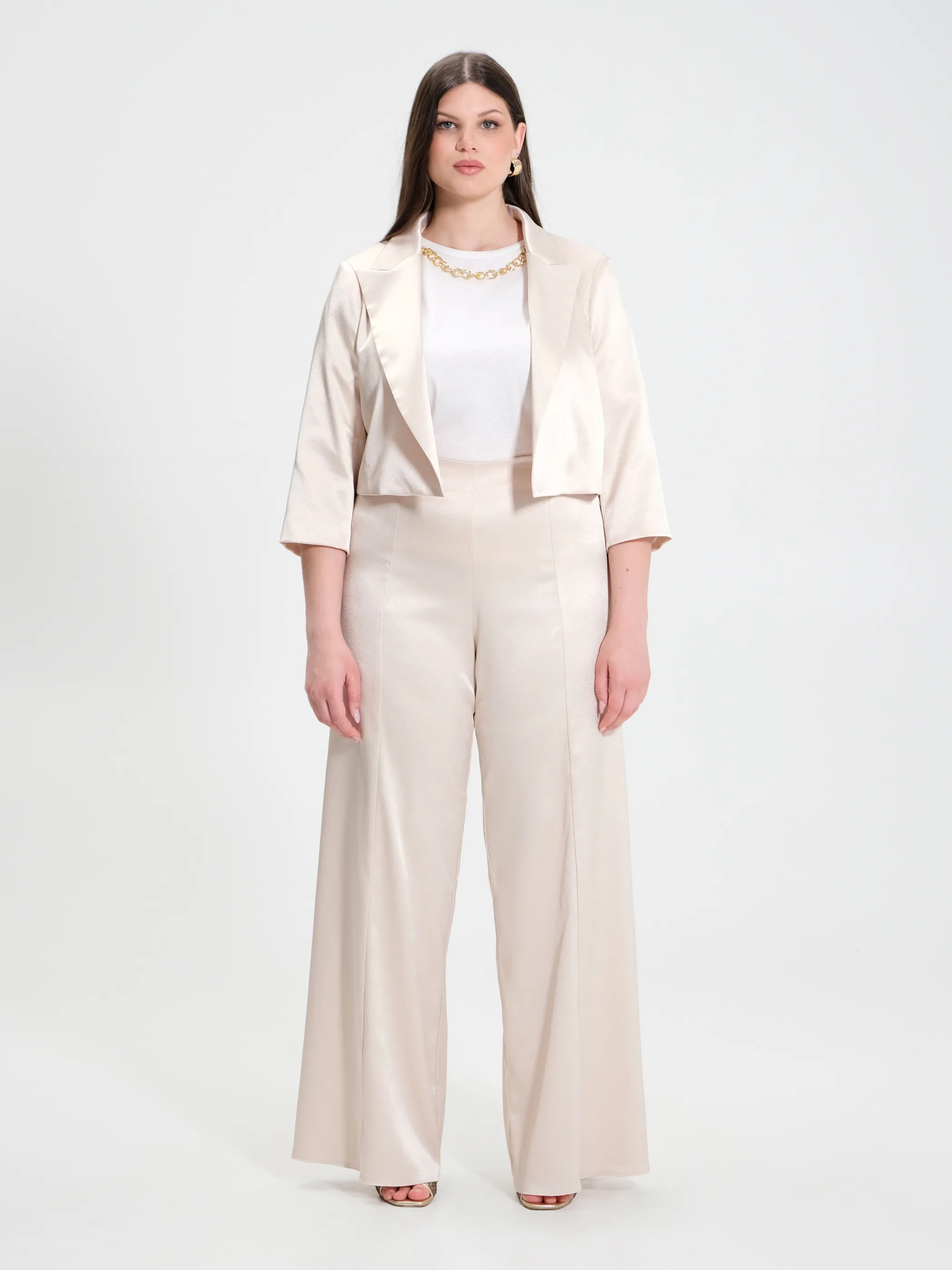      Giacca Curvy in Envers Satin     