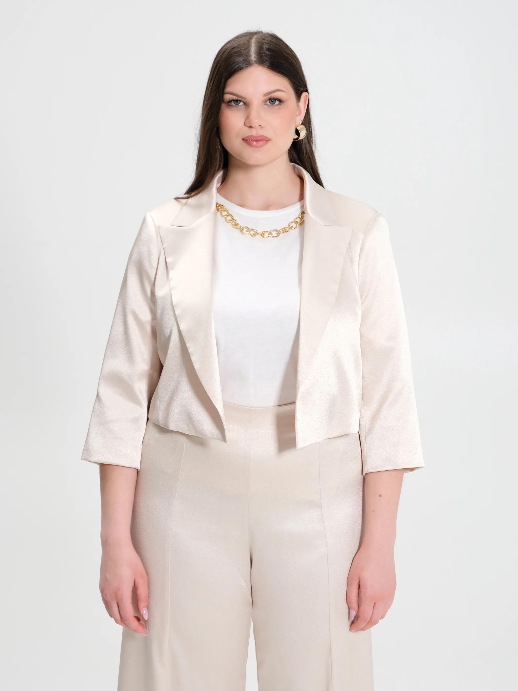      Giacca Curvy in Envers Satin     