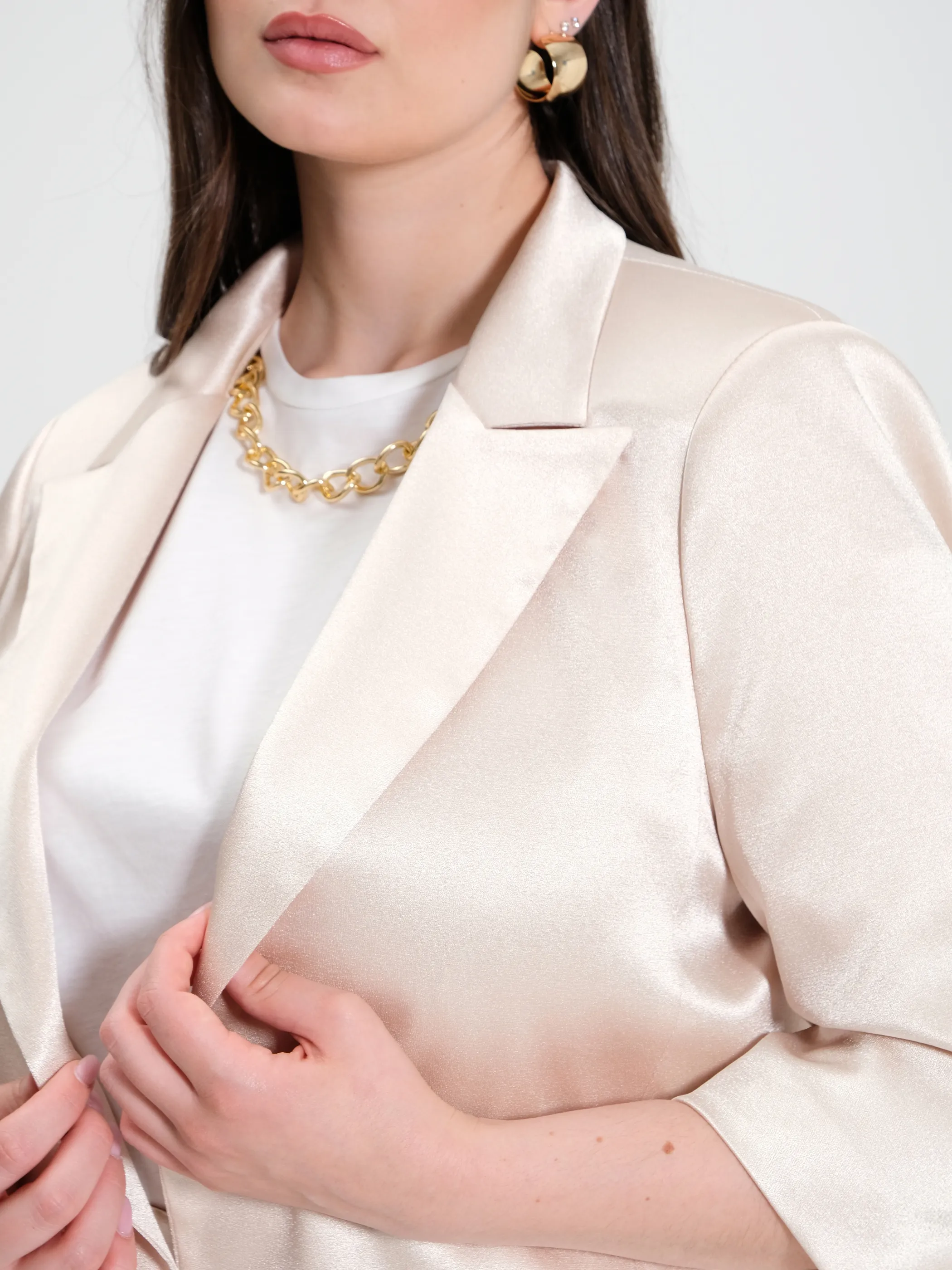      Giacca Curvy in Envers Satin     