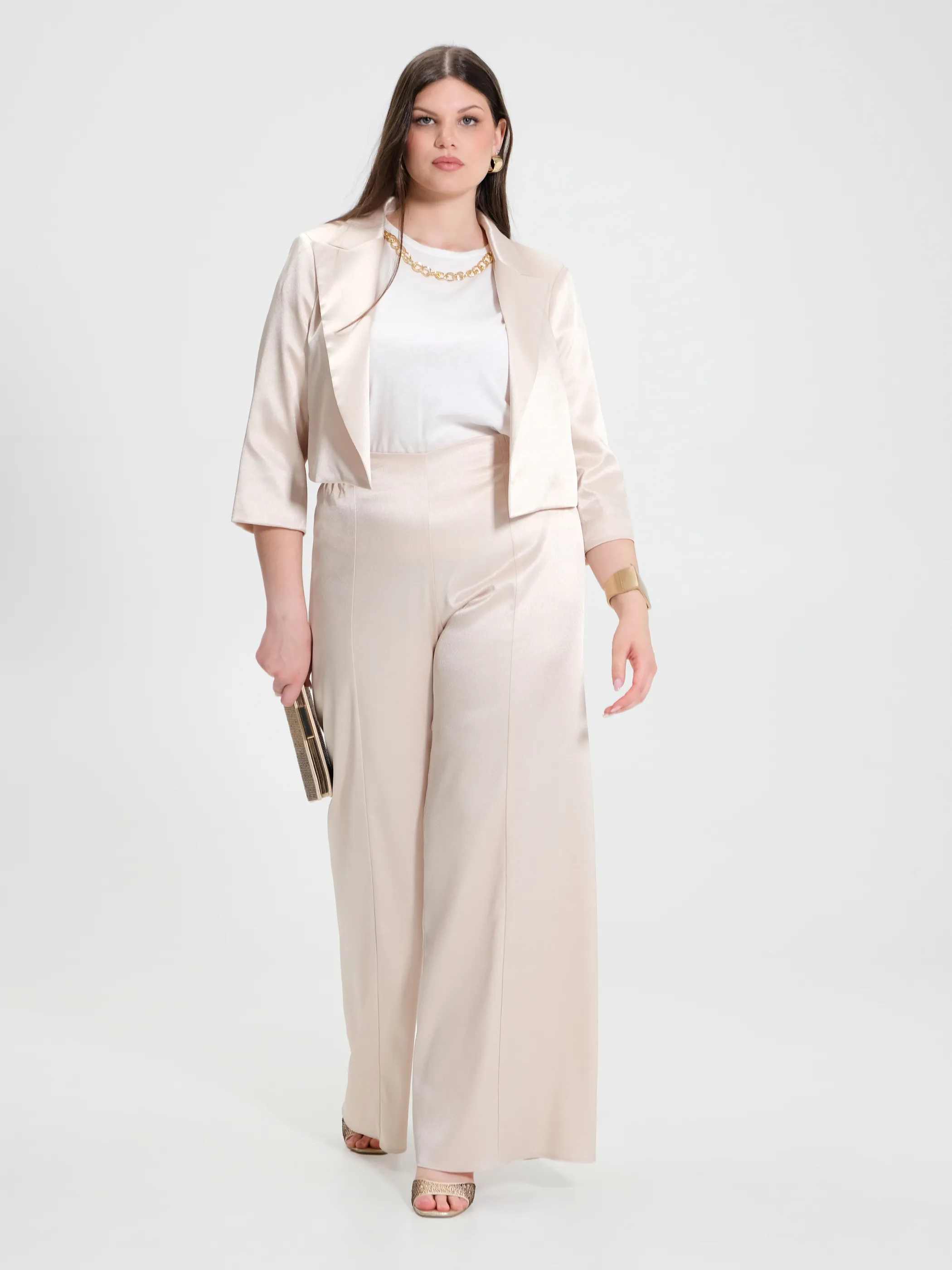      Giacca Curvy in Envers Satin     