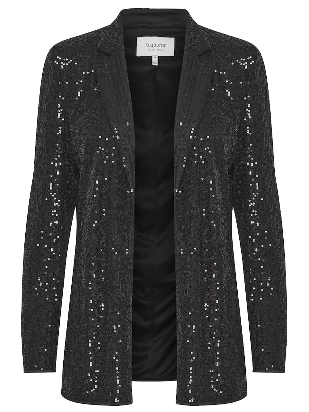 Giacca donna Bysolia nera con paillettes