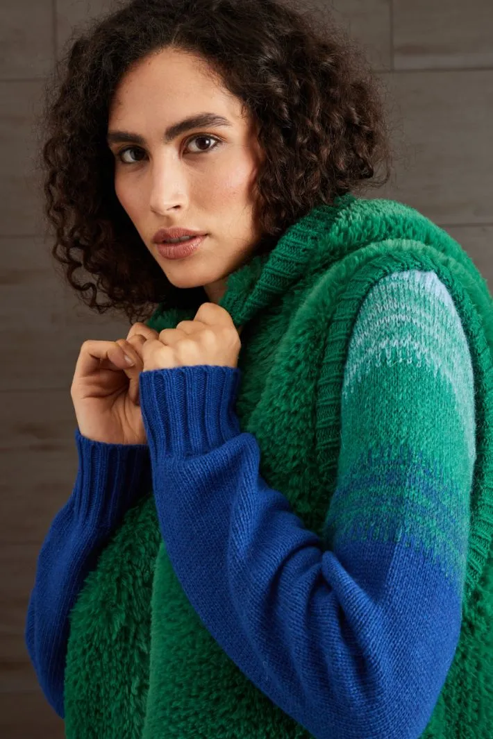 Gilet effetto pelliccia