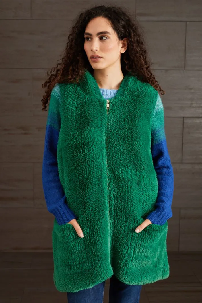 Gilet effetto pelliccia