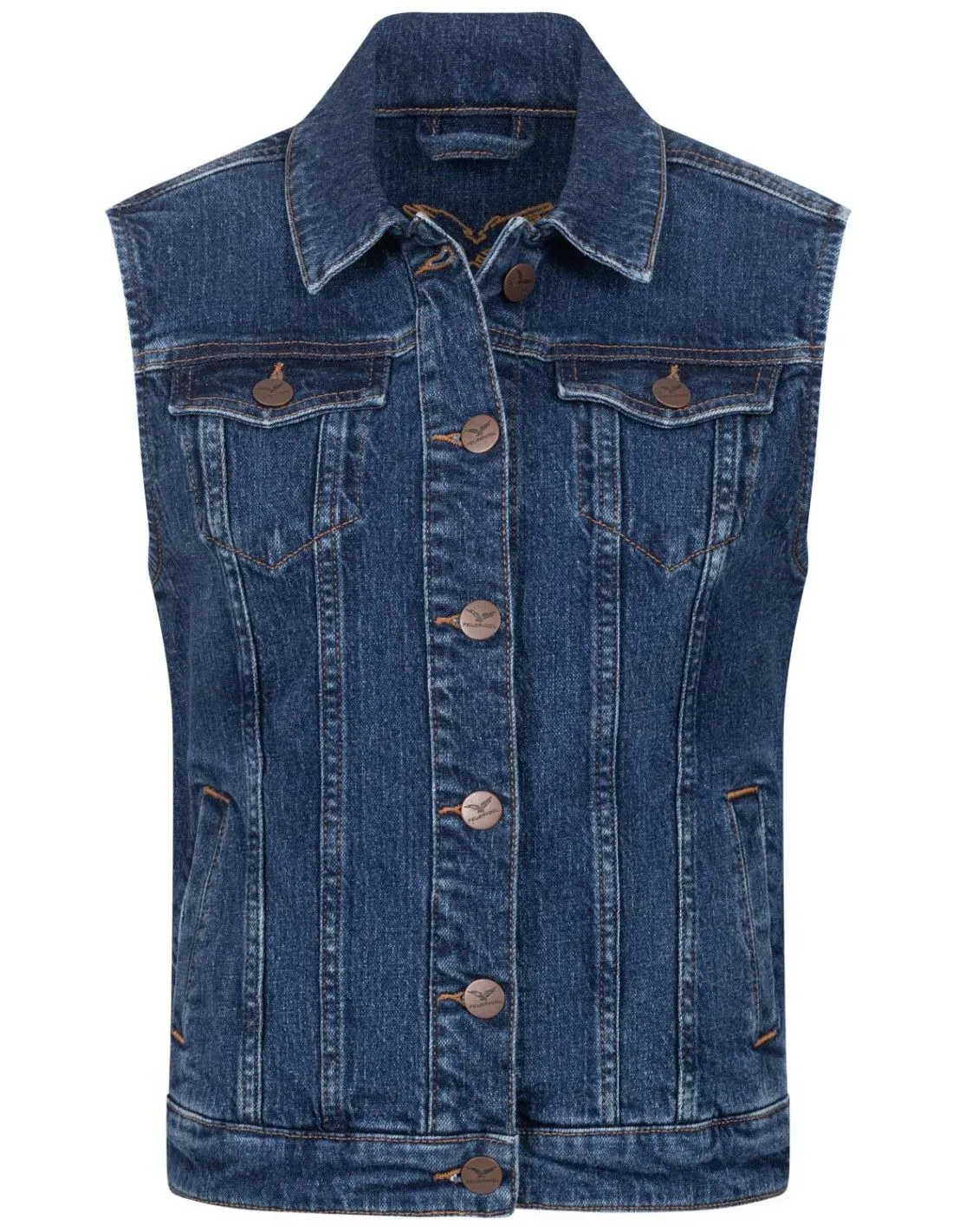 GILET IN DEMIN DI COTONE BIOLOGICO GOTS "SANA"