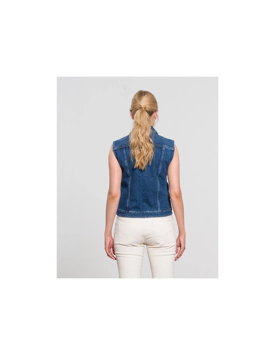 GILET IN DEMIN DI COTONE BIOLOGICO GOTS "SANA"