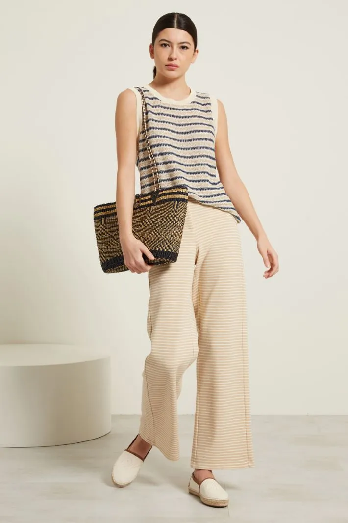 Gilet in maglia crépe